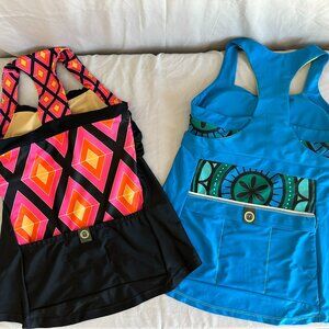 Pack of 2 Moxie Womens Cycling Jersey Tanks - Size Medium
